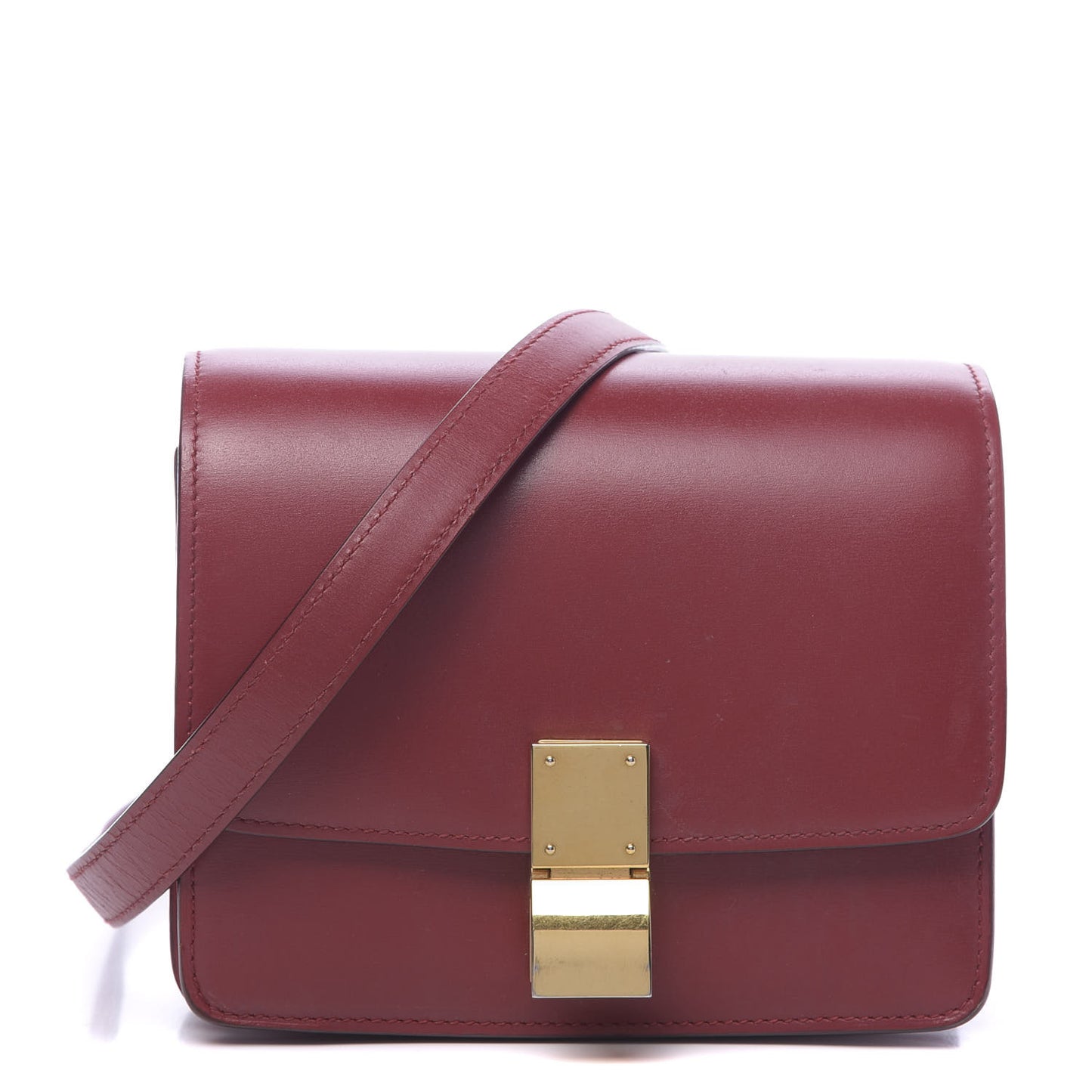 Box Calfskin Small Classic Box Flap Bag Red