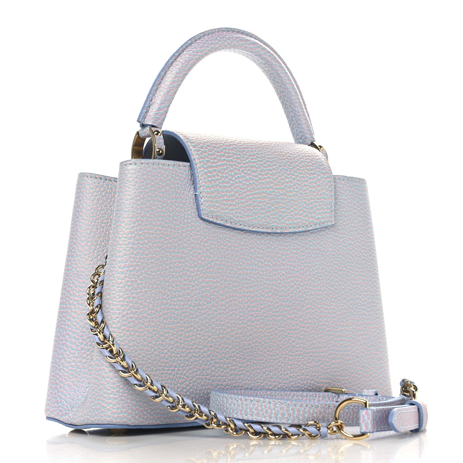 Louis Vuitton Taurillon Summer Stardust Capucines BB Lilas Purple 3 of 9
