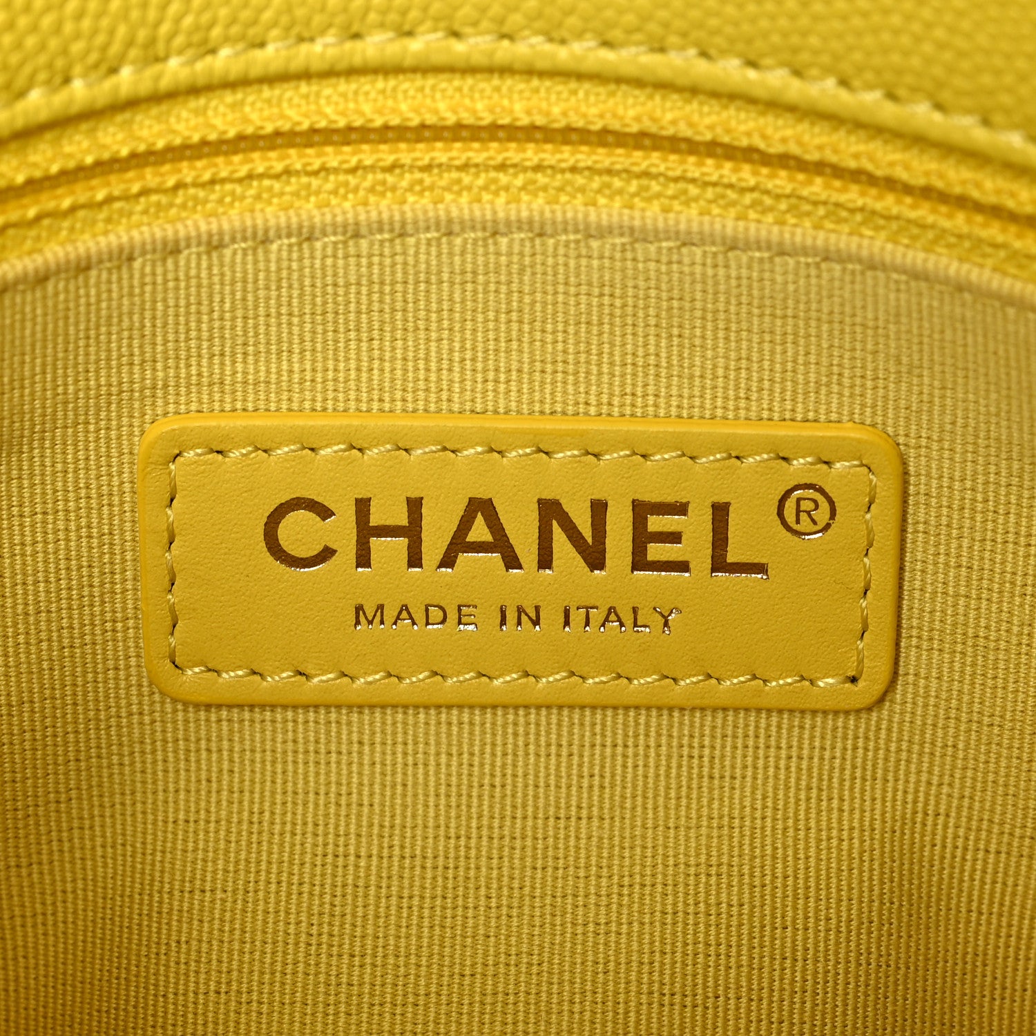Chanel Caviar Quilted Mini CC You Flap Yellow 6 of 9
