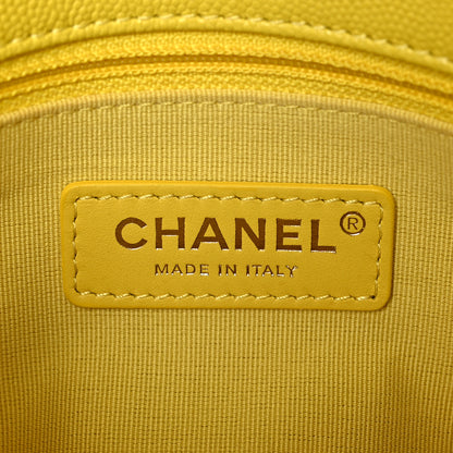 Chanel Caviar Quilted Mini CC You Flap Yellow 6 of 9