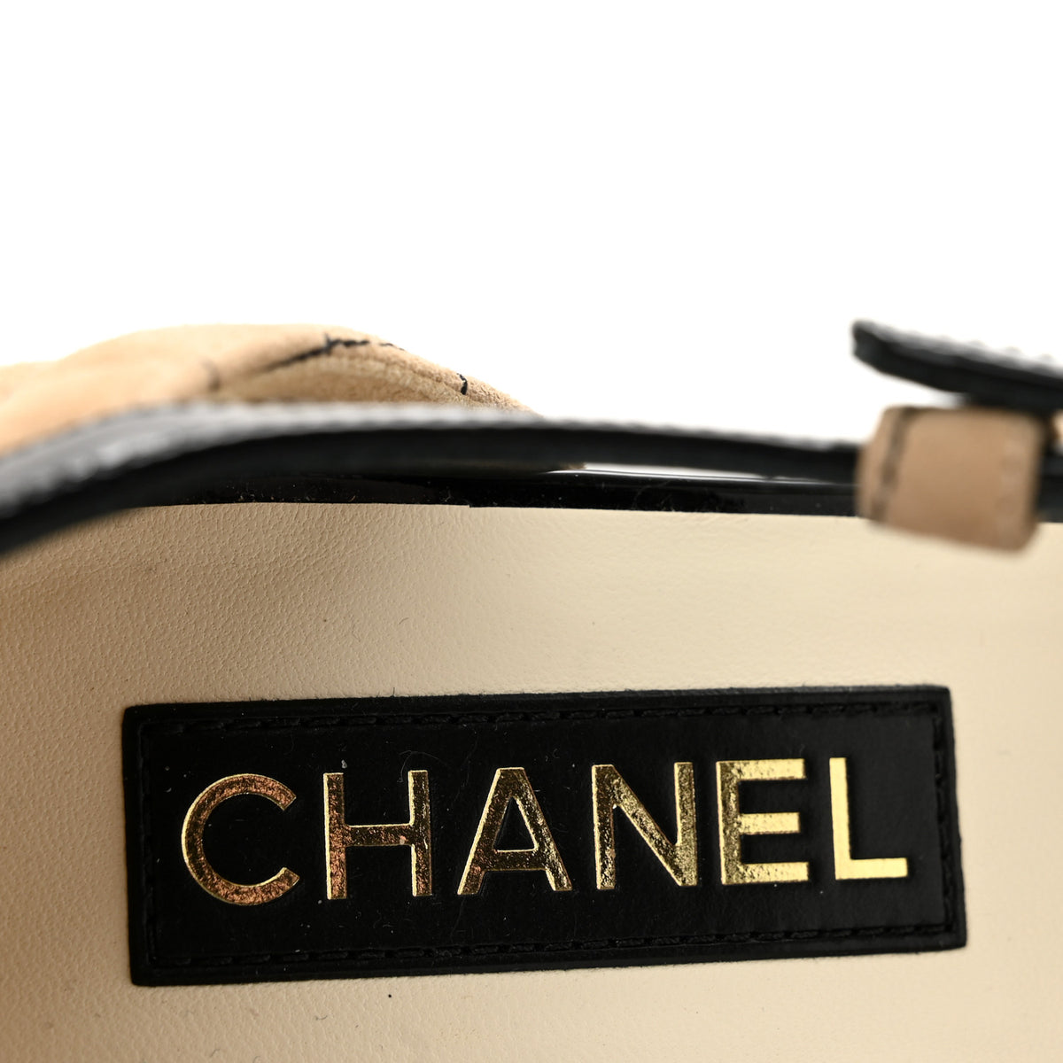 Chanel Suede Kidskin Patent Cap Toe Quilted Mary Jane Flats 40 Beige Black 8 of 10