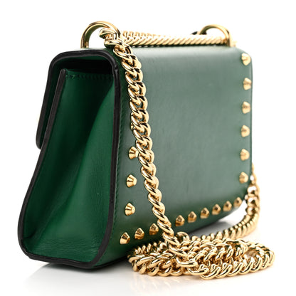 Gucci Calfskin Studded Small Padlock Shoulder Bag Emerald 3 of 13