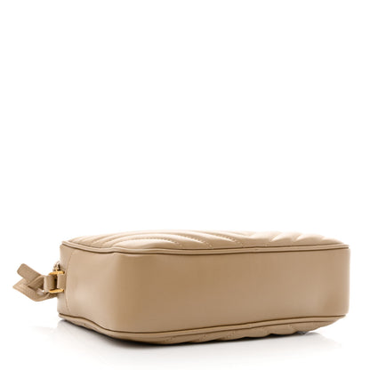 Saint Laurent Calfskin Matelasse Monogram Lou Camera Bag Dark Latte 3 of 9