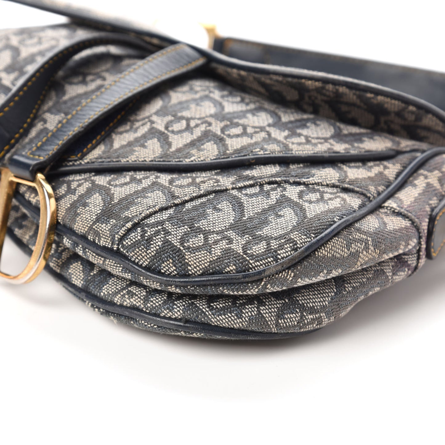 Monogram Double Saddle Bag Navy Blue