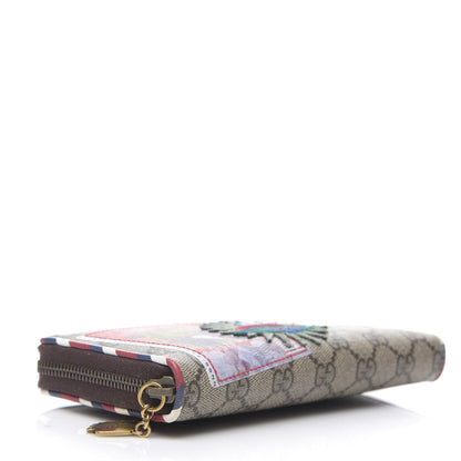 Gucci GG Supreme Monogram Courrier Embroidered UFO Zip Around Wallet 3 of 5