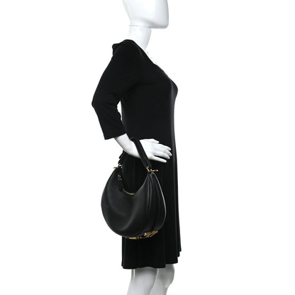Fendi Vitello Grace Matte Small Fendigraphy Hobo Bag Black 2 of 10