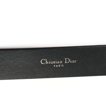 Christian Dior Calfskin Crystal CD Belt 90 36 Black 5 of 6