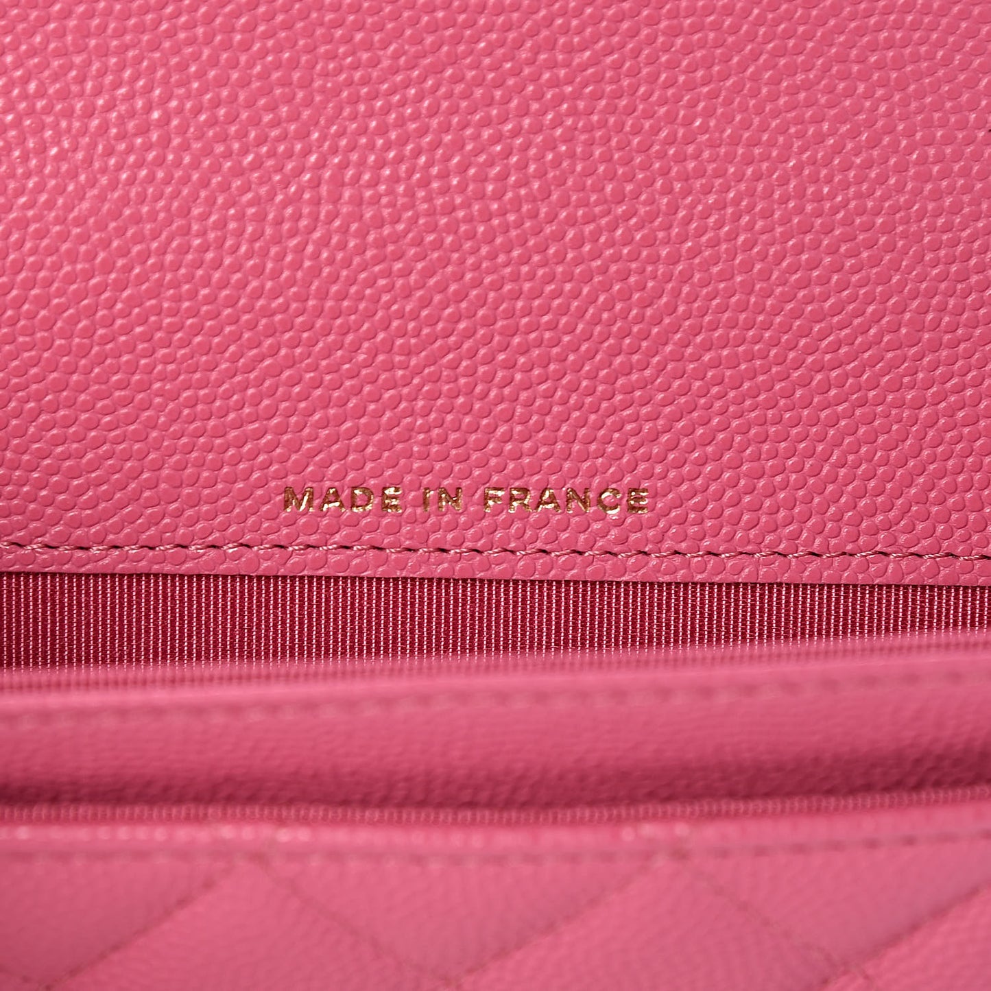 Caviar Quilted Flap Card Holder Pink