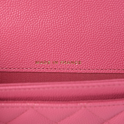 Chanel Caviar Quilted Flap Card Holder Pink 7 of 12