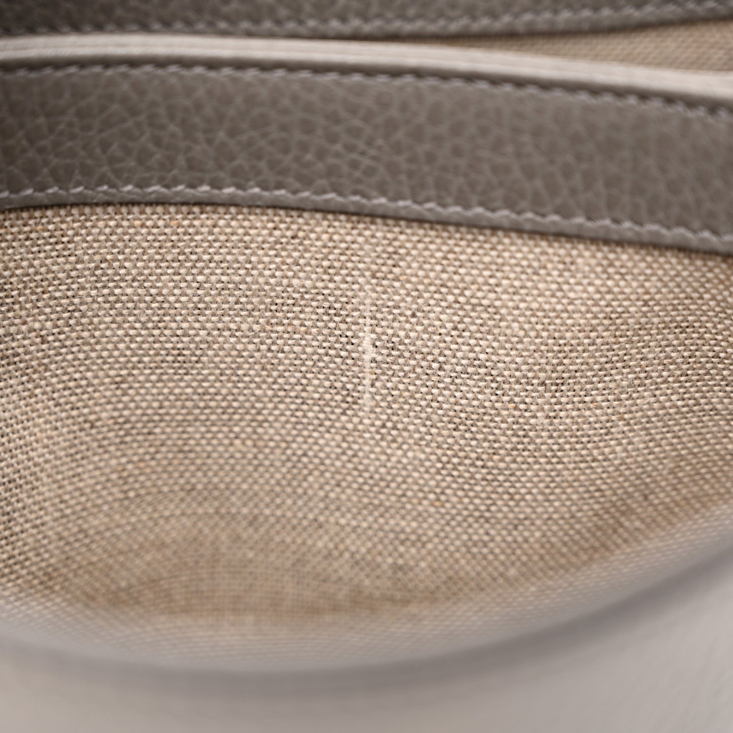 Dollar Calfskin Interlocking G Top Handle Shoulder Bag Loess