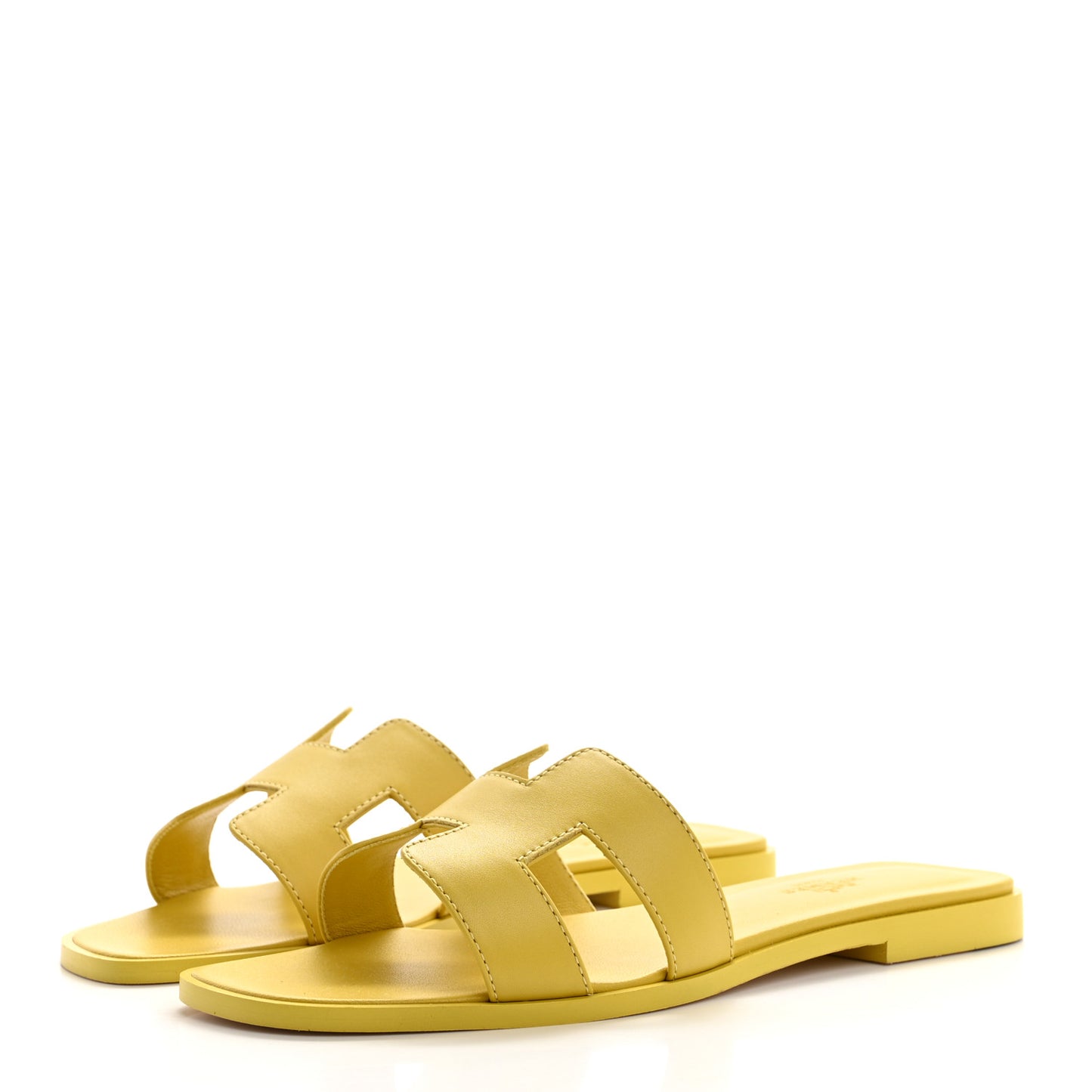 Box Calfskin Oran Sandals 37 Jaune Imperial