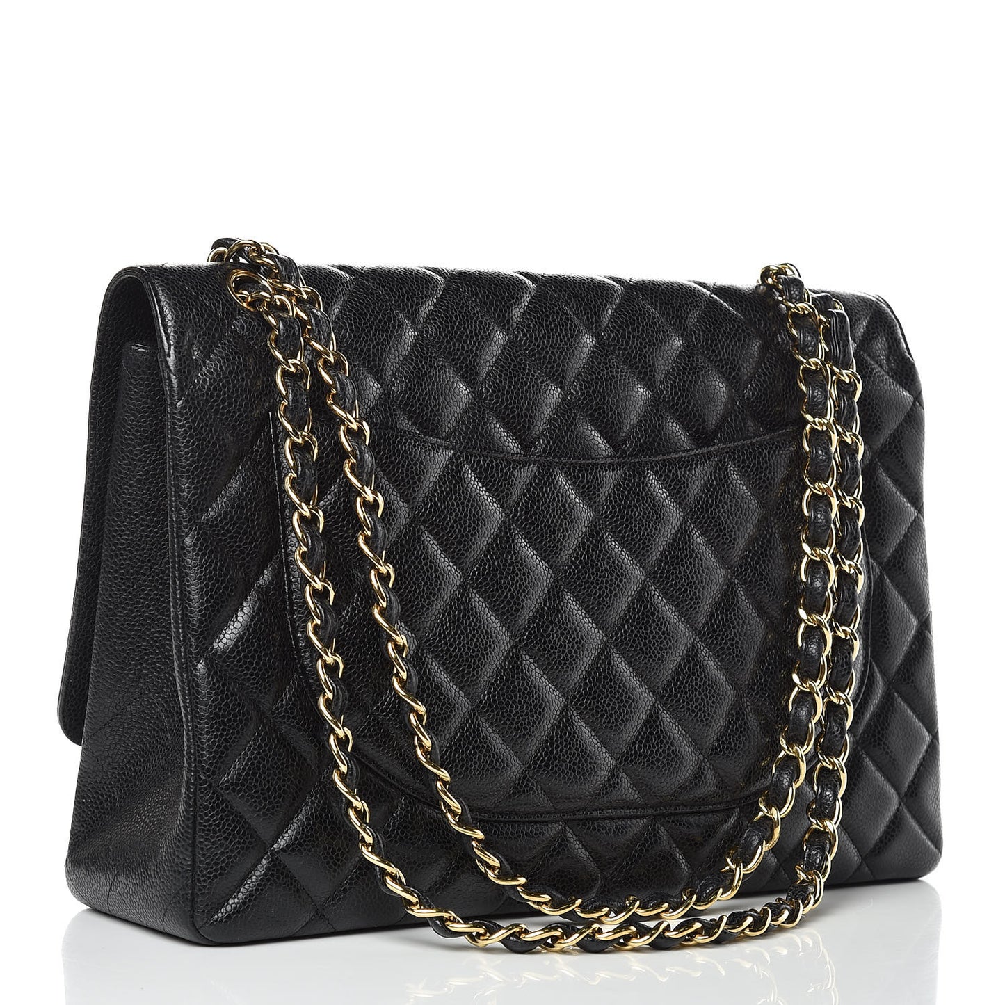 Caviar Quilted Maxi Single Flap Black
