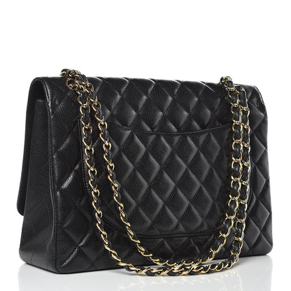 Chanel Caviar Quilted Maxi Single Flap Black 3 of 11