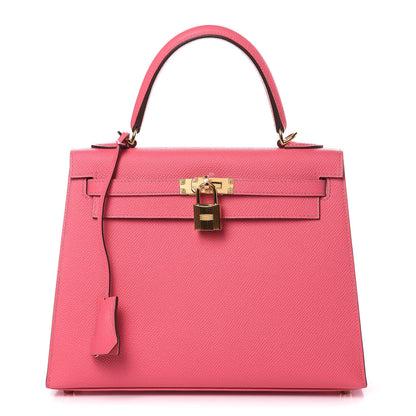 Hermes Epsom Kelly Sellier 25 Rose Azalee 1 of 33
