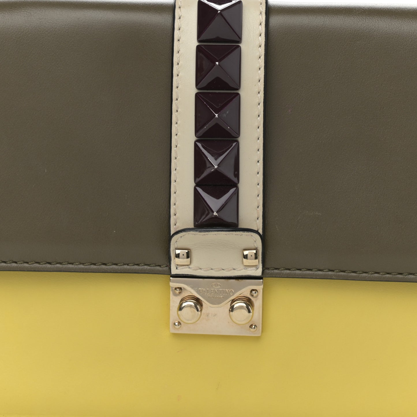 Vitello Medium Glam Lock Rockstud Flap Multicolor