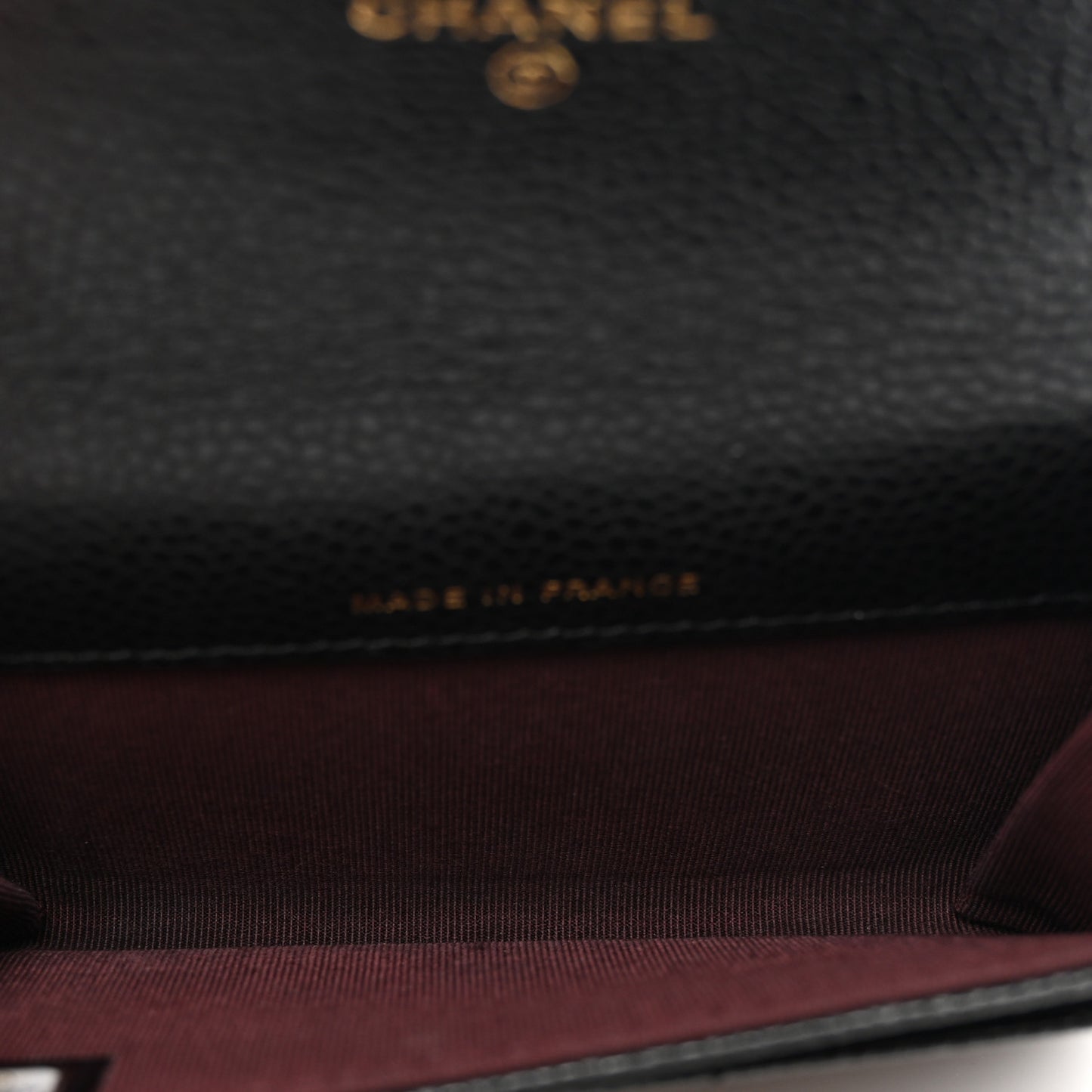 Caviar Quilted Flap Card Holder Black