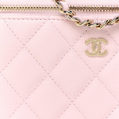 Chanel Caviar Quilted Small Vanity Case With Chain Light Pink 8 of 13