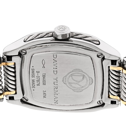 David Yurman Stainless Steel 18K Yellow Gold Diamond Mother of Pearl 25mm Thoroughbred Quartz Watch 4 of 4