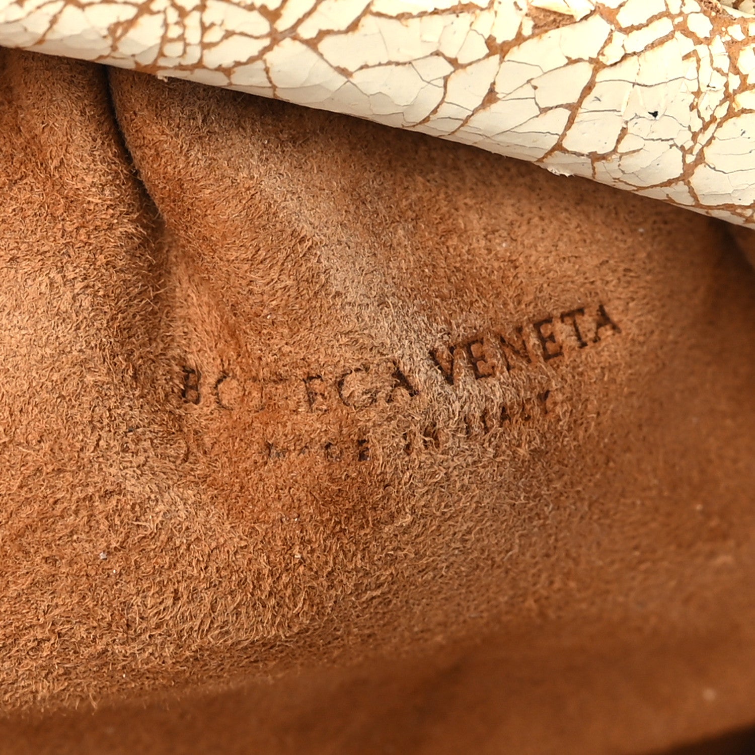 Bottega Veneta Crackled Calfskin The Mini Pouch Zabaione 6 of 8