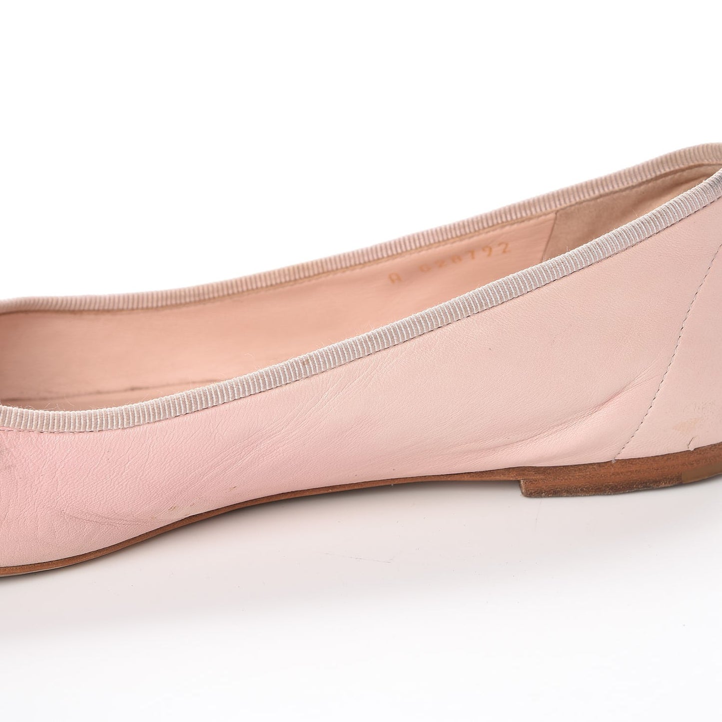 Lambskin Patent Cap Toe CC Ballerina Flats 40 Rose Clair