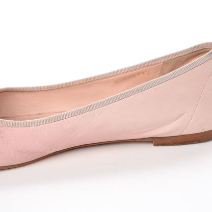 Chanel Lambskin Patent Cap Toe CC Ballerina Flats 40 Rose Clair 18 of 26