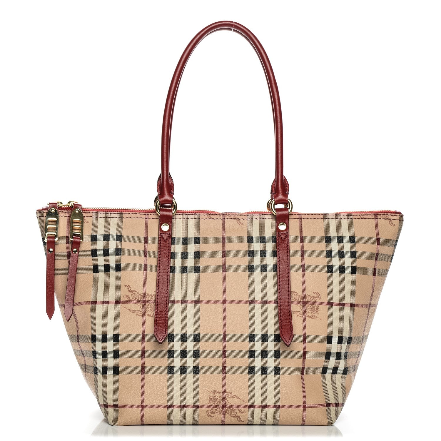 Burberry Haymarket Check Small Salisbury Tote Military Red 1 of 10