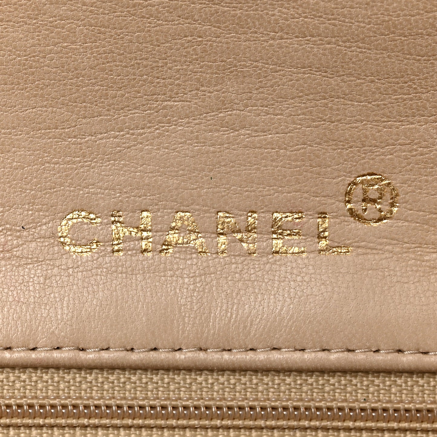 Lambskin Quilted Mini Square Flap Beige