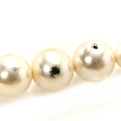 Chanel Graduated Pearl Studded CC Multi Strand Long Necklace Gold 4 of 6