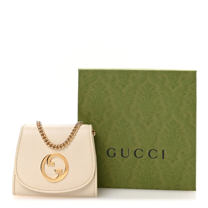 Gucci Roxy Calfskin Medium Blondie Chain Wallet Mystic White 11 of 11