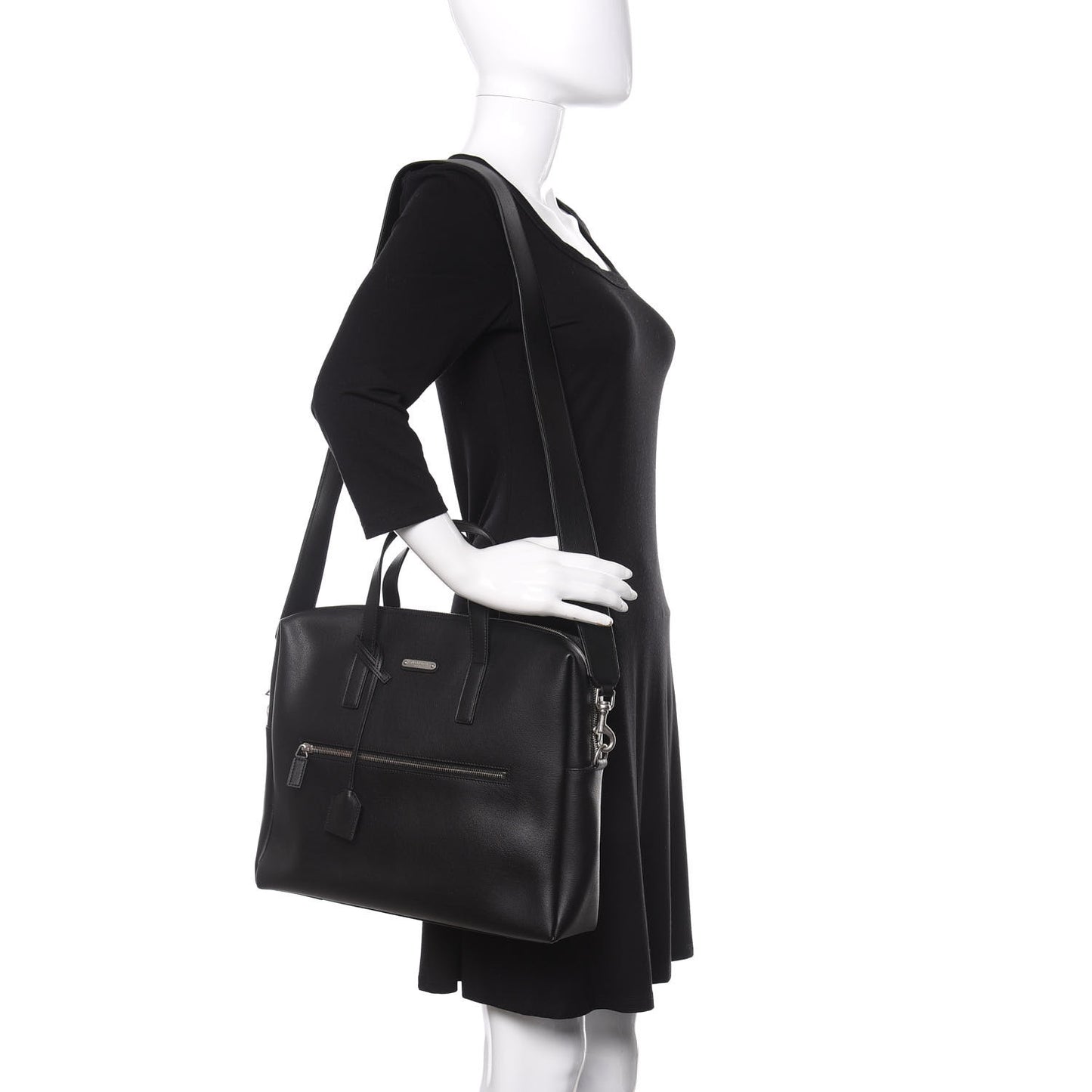 Calfskin Bold Briefcase Black