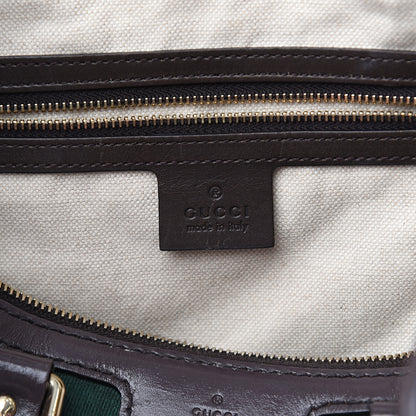 Gucci Monogram Vintage Web Medium Boston Dark Brown 5 of 9