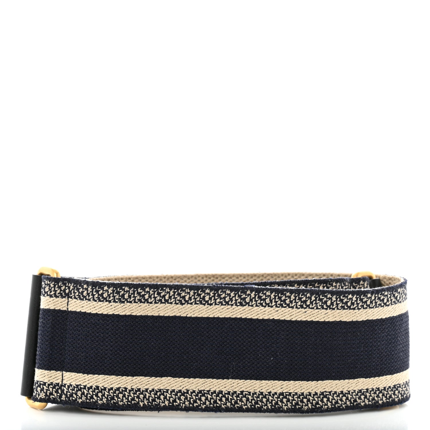 Christian Dior Canvas Embroidered Shoulder Strap Blue 2 of 7