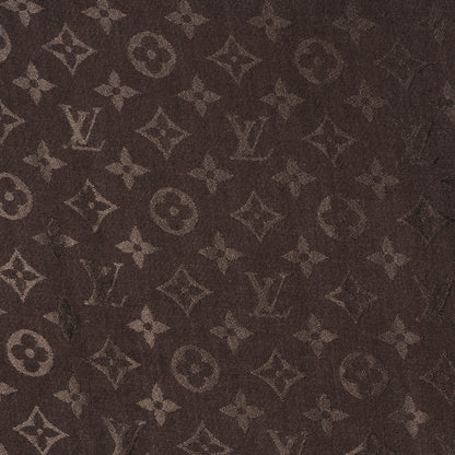 Louis Vuitton Silk Wool Monogram Denim Shawl Chocolate 1 of 6