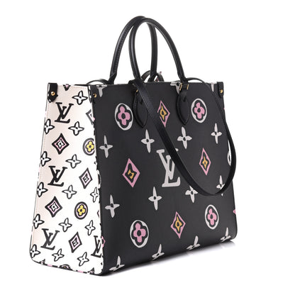 Louis Vuitton Monogram Giant Wild At Heart Onthego GM Black 2 of 10