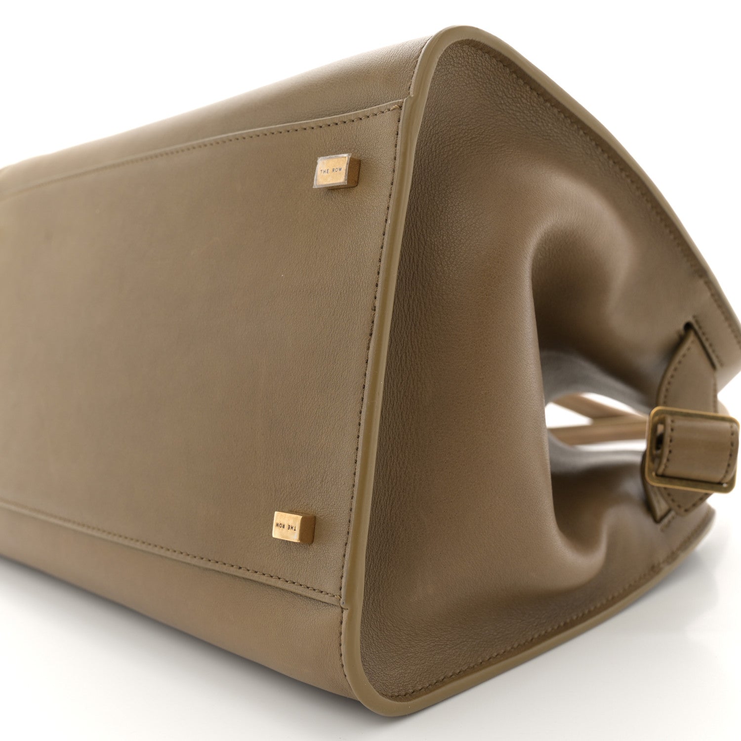 The Row Polished Saddle Calfskin Soft Margaux 12 Muschio 9 of 9