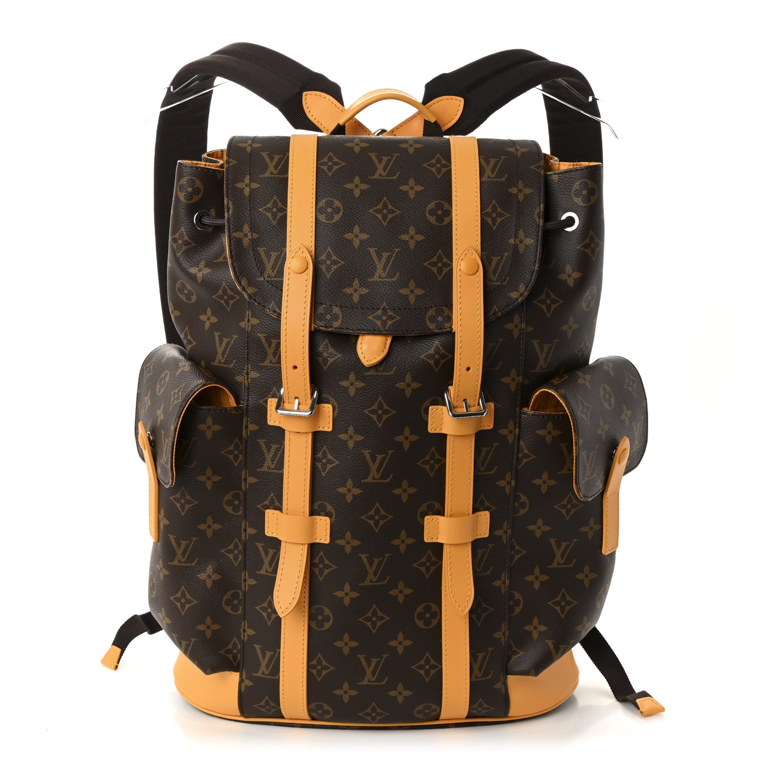 Louis Vuitton Monogram Macassar Christopher MM Backpack Safran Yellow 1 of 9