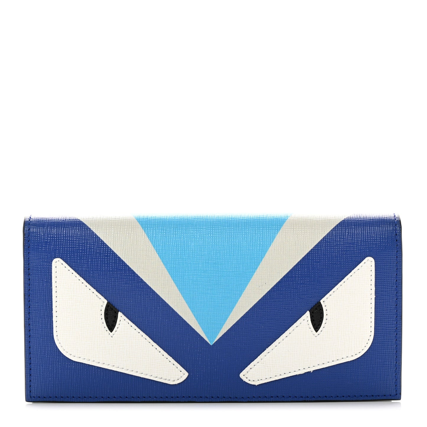 Vitello Elite Eye Monster Continental Wallet Blue Neon Maldives Asfalto