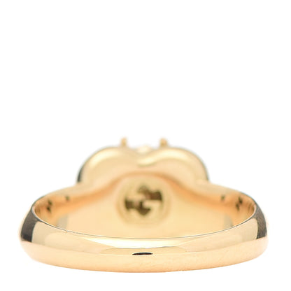 Gucci 18K Yellow Gold Bee Heart Ring 50 5.25 3 of 5