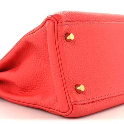 Hermes Togo Kelly Retourne 28 Rouge Pivoine 9 of 14