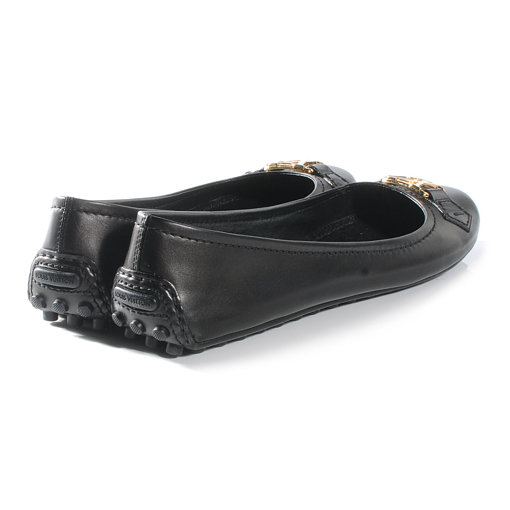 Louis Vuitton Leather Oxford Ballerina Flats Black 38.5 5 of 7