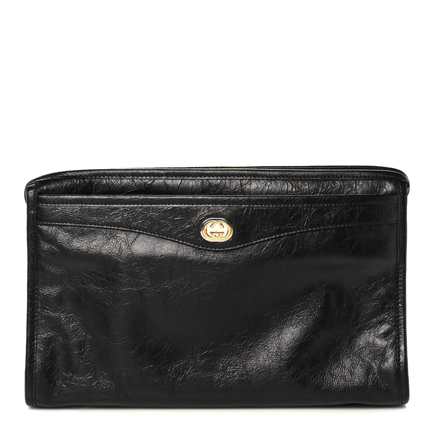 Gucci Fluffy Calfskin Morpheus Zip Pouch Black 1 of 10