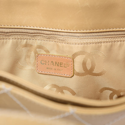 Chanel Calfskin Contrast Stitch Surpique Tote Beige 6 of 22