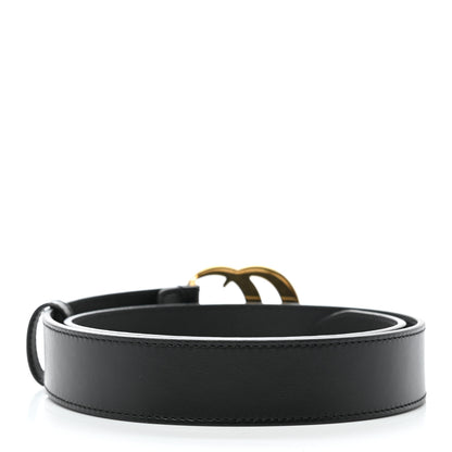 Gucci Plutone Calfskin Double G 30mm Belt 75 30 Black 2 of 6