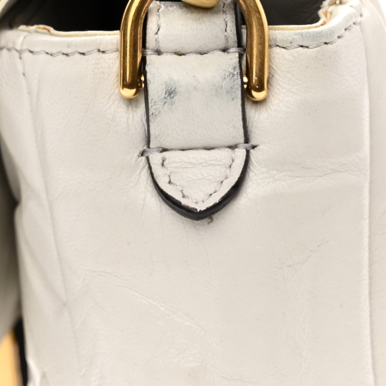 Fendi Nappa FF 1974 Embossed Baguette White 10 of 10