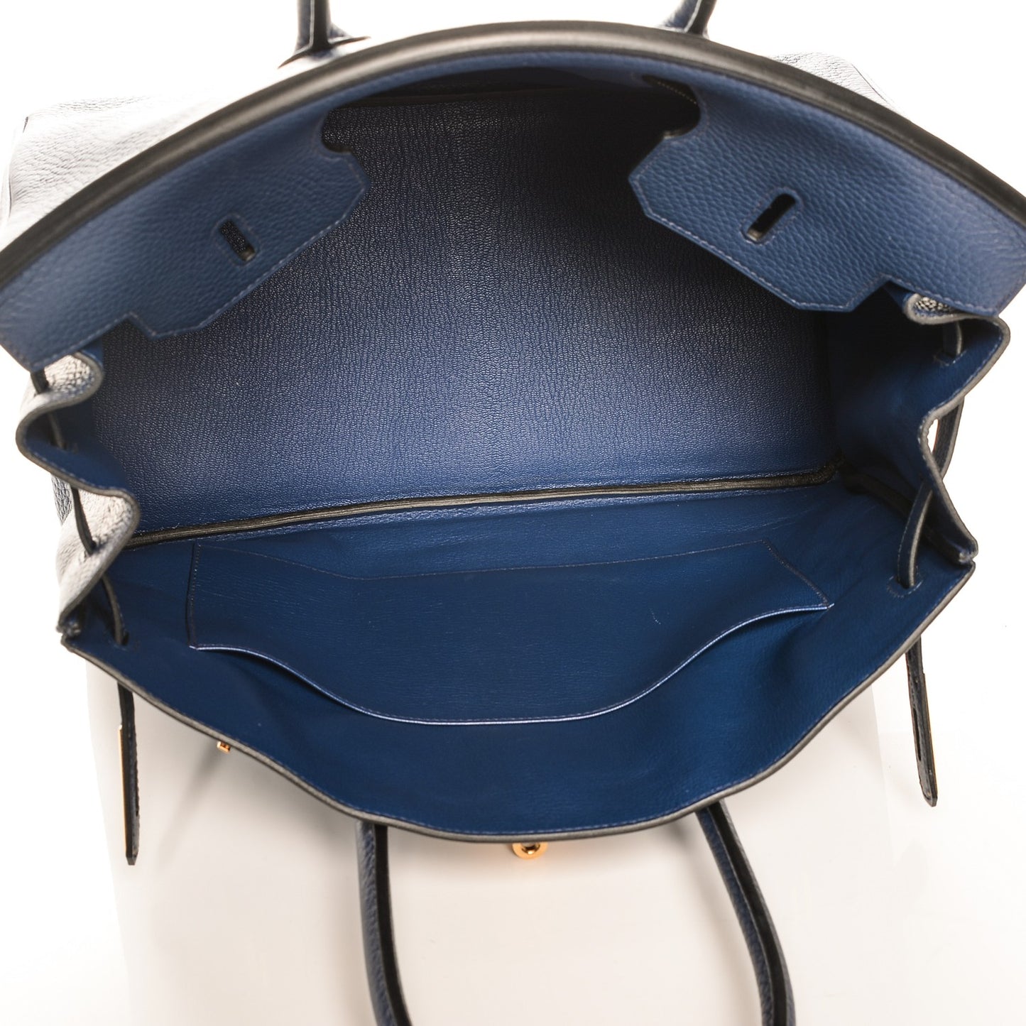 Taurillon Clemence Birkin 35 Bleu Saphir