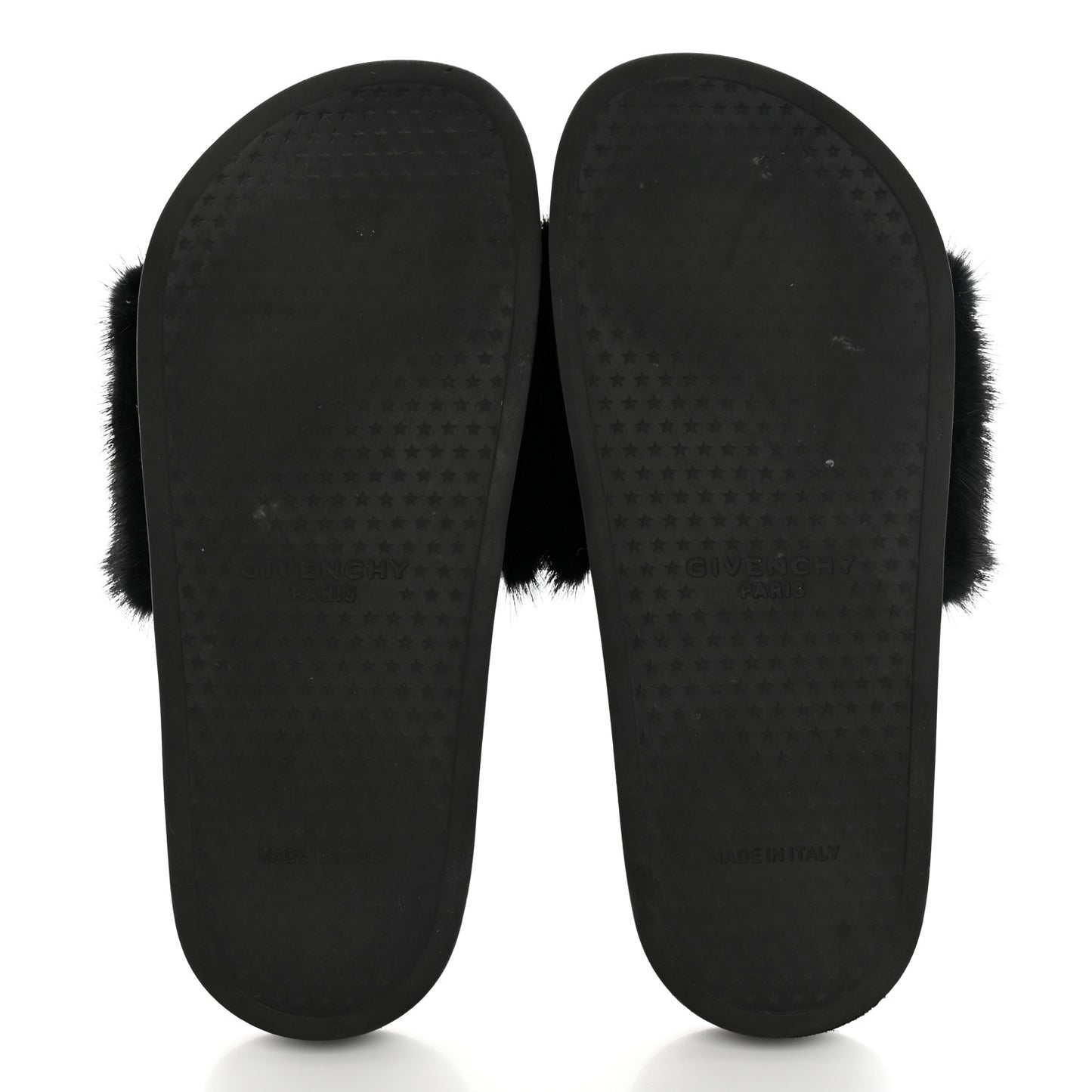 Mink Rubber Slide Sandals 37 Black