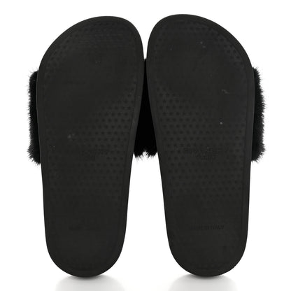 Givenchy Mink Rubber Slide Sandals 37 Black 5 of 10