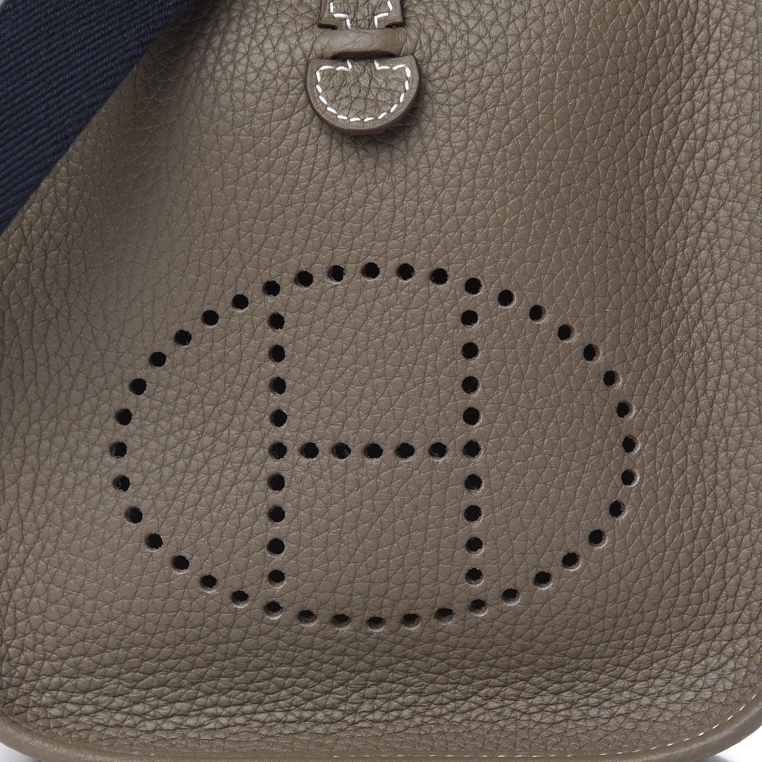 Hermes Taurillon Clemence Amazone Evelyne TPM Etoupe Bleu Indigo 9 of 10