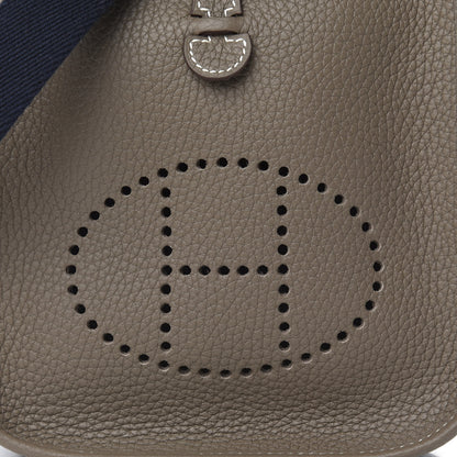 Hermes Taurillon Clemence Amazone Evelyne TPM Etoupe Bleu Indigo 9 of 10