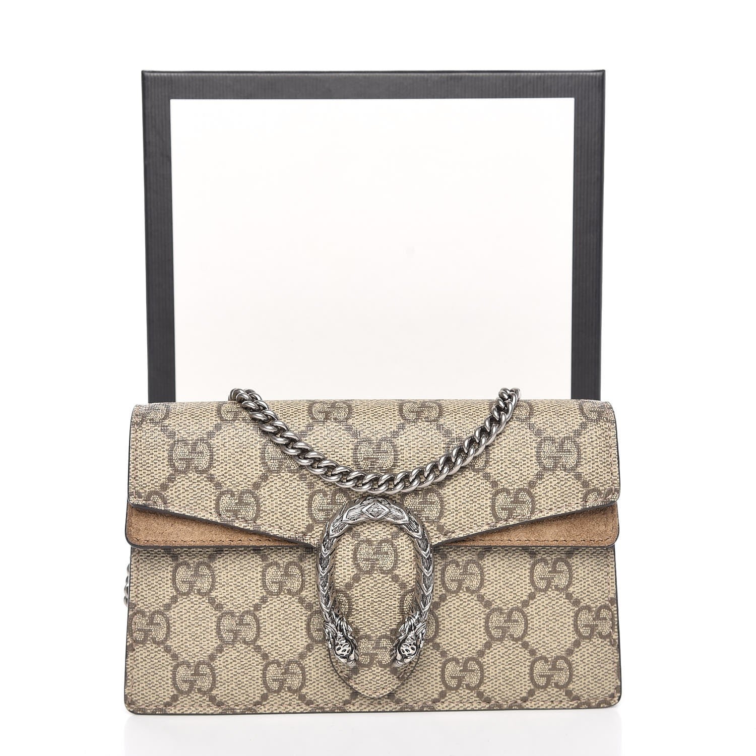 Gucci GG Supreme Monogram Super Mini Dionysus Shoulder Bag Taupe 10 of 10